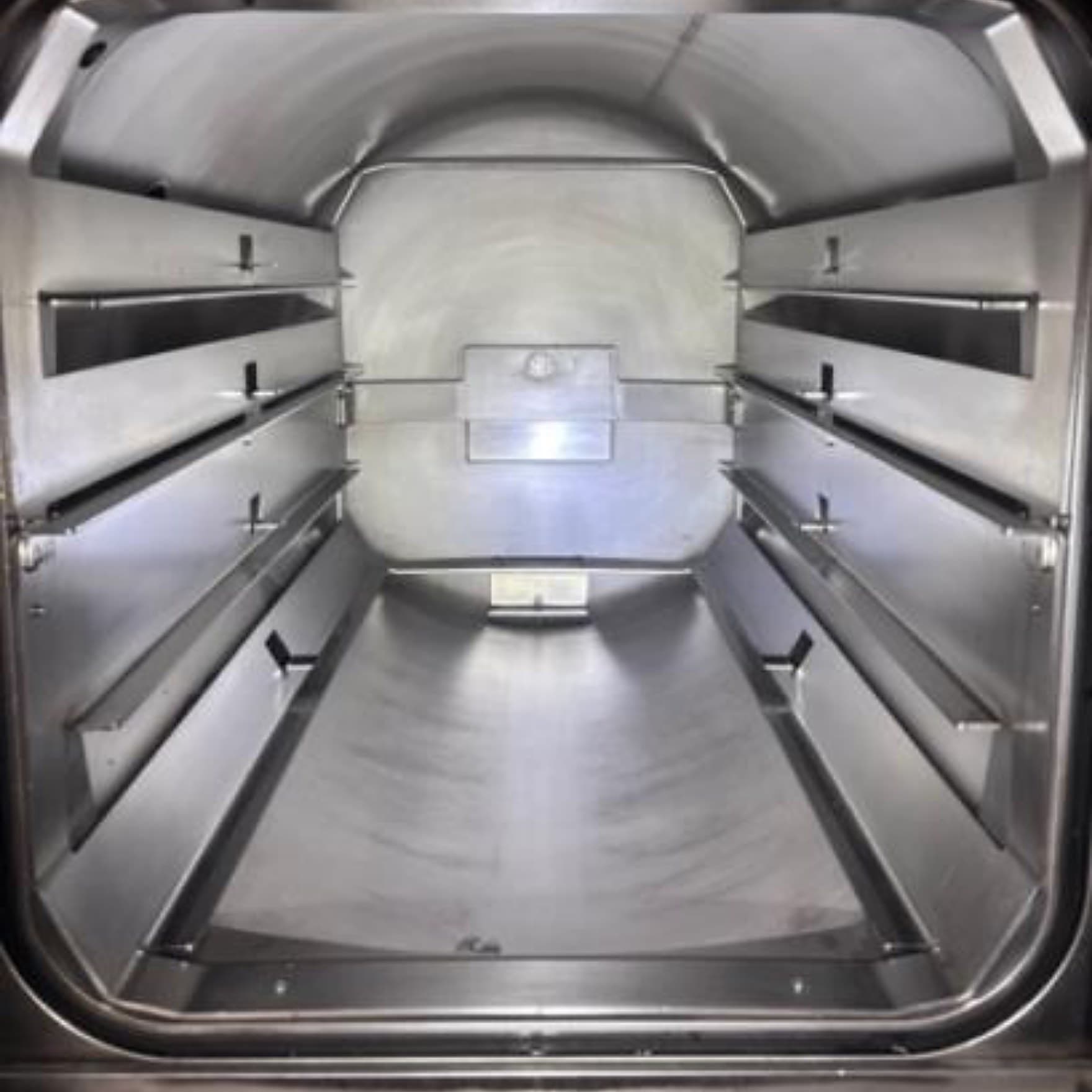 The same sterilizer chamber after cleaning, clean and audit-ready