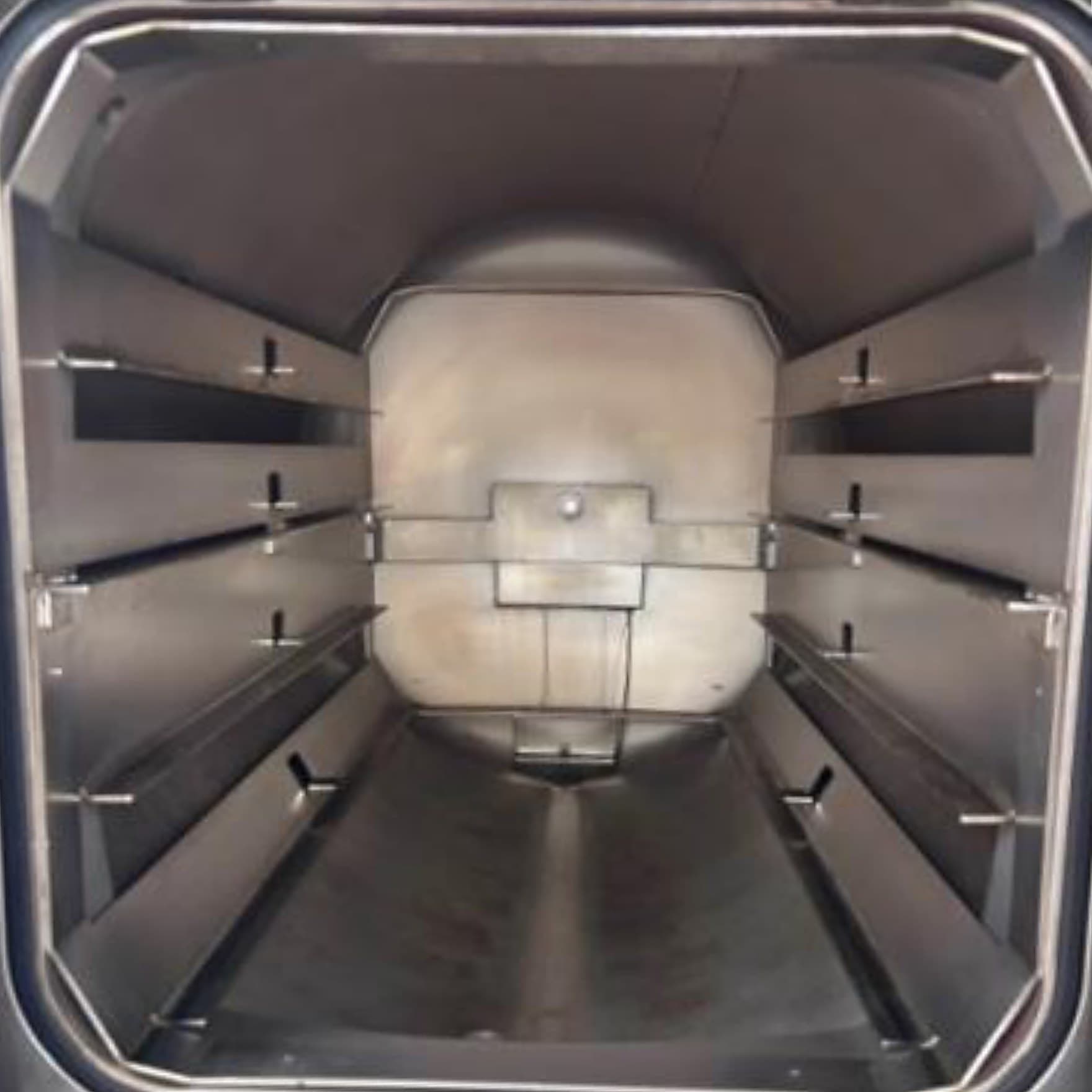 A sterilizer chamber with staining before cleaning by Maximo Medical